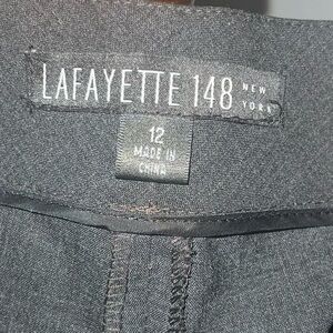 Lafayette 148 New York Pixelated Wool Twill Gates Pant